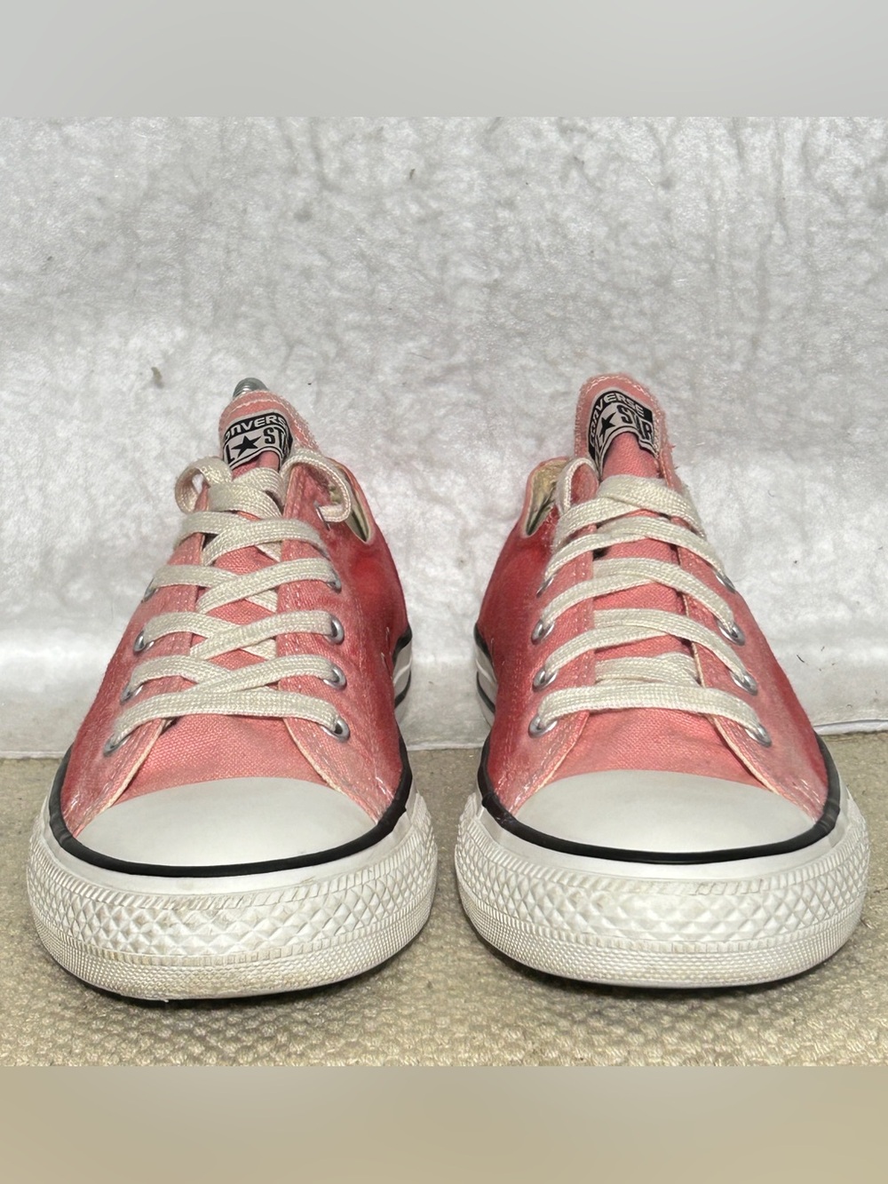 Converse Unisex Coral All Stars Classic Low Top Sneakers Shoes SZ M 8 W 10 - Picture 3 of 11